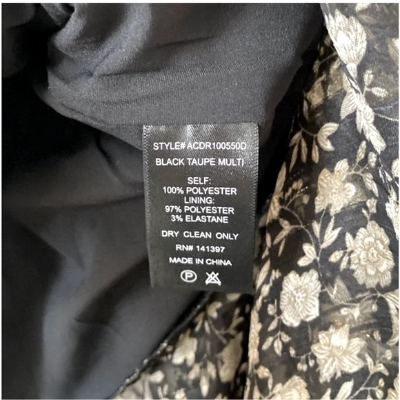 ASTR THE LABEL ~ BNWT Santorini One Shoulder Black Floral midi Dress size MED - Picture 4 of 6